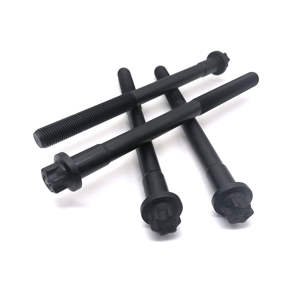 工厂生产六角法兰螺栓10.9级高···